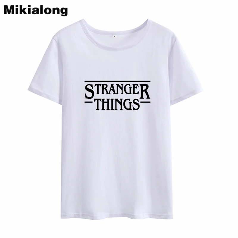 Mikialong Stranger Things Print T-shirt Women 2018 Summer Short Sleeve Cotton Tee Shirt Femme Black White Loose Tshirt Women
Mikialong Stranger Things Print T-shirt Women 2018 Summer Short Sleeve Cotton Tee Shirt Femme Black White Loose Tshirt Women
