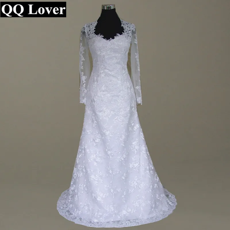 QQ Lover Romantic Plus Size Long Lace Wedding Dress Sweetheart Long Sleeve Court Train Mermaid Wedding Gowns Vestido De Noiva
QQ Lover Romantic Plus Size Long Lace Wedding Dress Sweetheart Long Sleeve Court Train Mermaid Wedding Gowns Vestido De Noiva