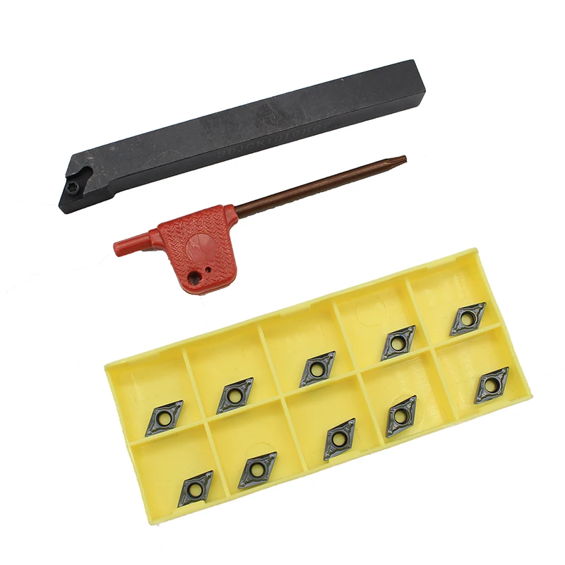1PCS SDJCR1010H07 + 10PCS DCMT070204 MV FT1125 CNC Tool Blade Lathe Turning Tool Carbide Insert Tool Holder
1PCS SDJCR1010H07 + 10PCS DCMT070204 MV FT1125 CNC Tool Blade Lathe Turning Tool Carbide Insert Tool Holder