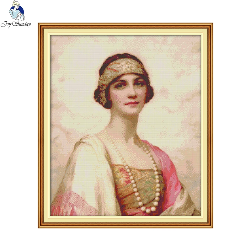 Набор для вышивки крестом Joy Sunday A Woman с повязкой на голову, набивная ткань 14CT, холст DMC, Китайская вышивка, домашний декор
Набор для вышивки крестом Joy Sunday A Woman с повязкой на голову, набивная ткань 14CT, холст DMC, Китайская вышивка, домашний декор