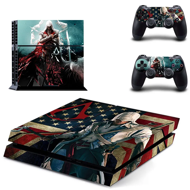 Assassin's Creed Series stickers For Sony ps4 sticker Console and 2 Controllers PS4 Pro Stickers Decal Vinyl | Электроника