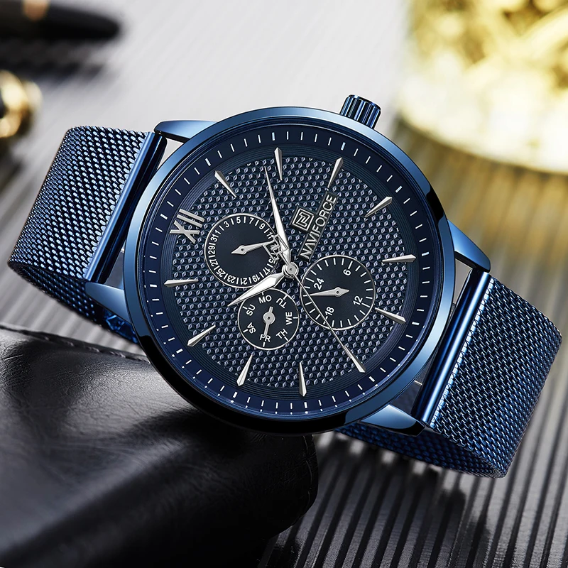 Часы NAVIFORCE мужские, модные, спортивные, кварцевые, водонепроницаемые, из нержавеющей стали
Часы NAVIFORCE мужские, модные, спортивные, кварцевые, водонепроницаемые, из нержавеющей стали