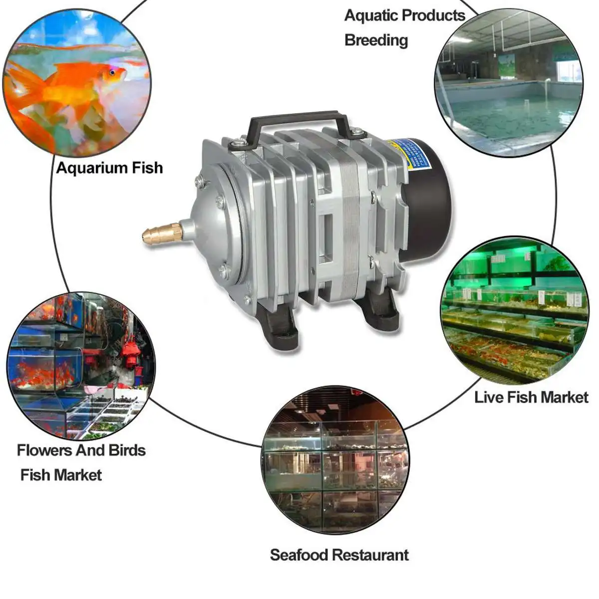 35W 65L/min Electromagnetic Air Compressor Pump Oxygen Aquarium Fish Pond Compressor Hydroponic Air Aerator Pump 220V ACO-003
35W 65L/min Electromagnetic Air Compressor Pump Oxygen Aquarium Fish Pond Compressor Hydroponic Air Aerator Pump 220V ACO-003