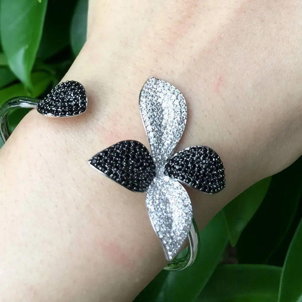 ModemAngel Luxury Flower Leaf Micro Cubic Zirconia Pave Women Engagement Party Gift Bracelets Bangle And Ring Set
ModemAngel Luxury Flower Leaf Micro Cubic Zirconia Pave Women Engagement Party Gift Bracelets Bangle And Ring Set