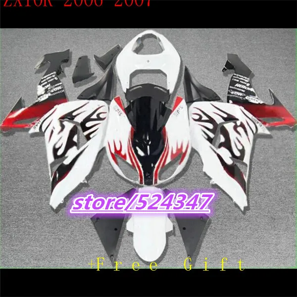 white of red flame Motorcycle Fairing Body kit for KAWASAKI Ninja ZX10R 06 07 ZX 10R 2006 2007 ABS Colorful Fairings bodywork
white of red flame Motorcycle Fairing Body kit for KAWASAKI Ninja ZX10R 06 07 ZX 10R 2006 2007 ABS Colorful Fairings bodywork
