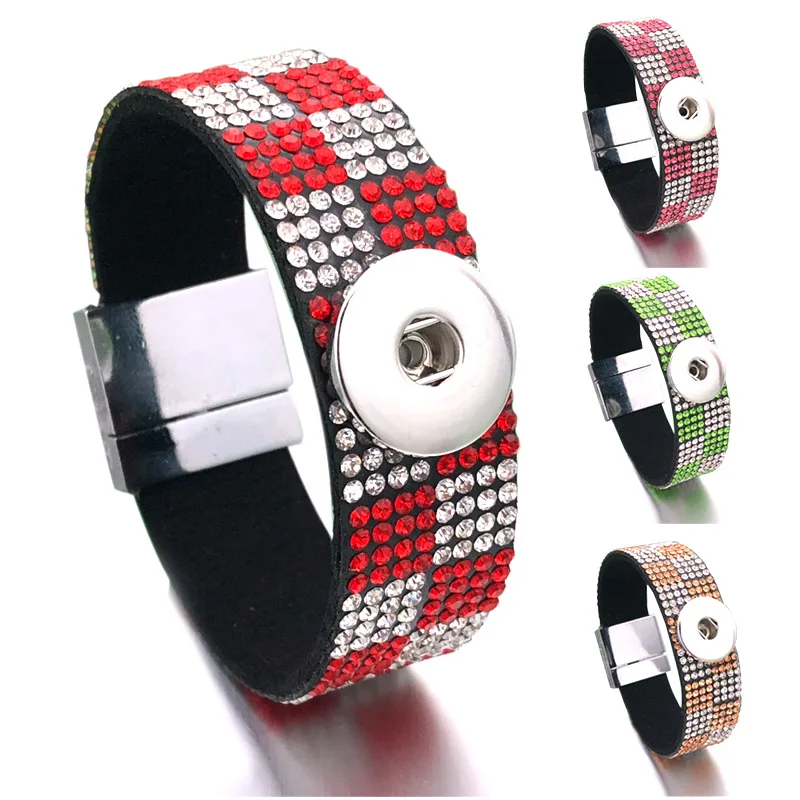 Interchangeable Crystal Magnet 075 Rhinestones Velvet Leather Bangle Fit 18mm Snap Button Jewelry Charm Bracelet For Women Gift
Interchangeable Crystal Magnet 075 Rhinestones Velvet Leather Bangle Fit 18mm Snap Button Jewelry Charm Bracelet For Women Gift