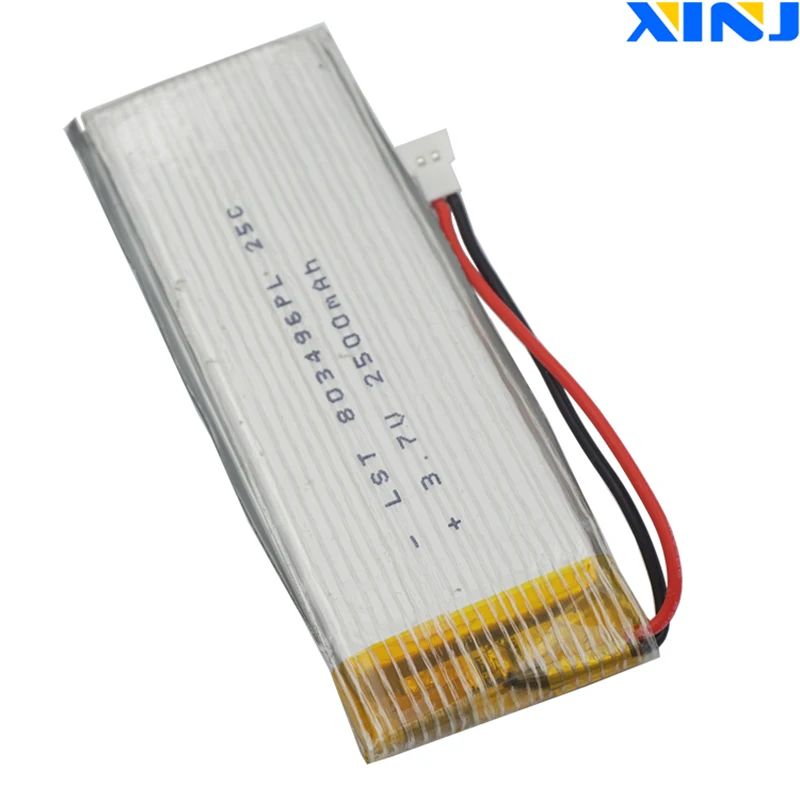 XINJ 2 шт. + зарядное устройство 3 7 в 2500 мАч 25C перезаряжаемый полимерный литий