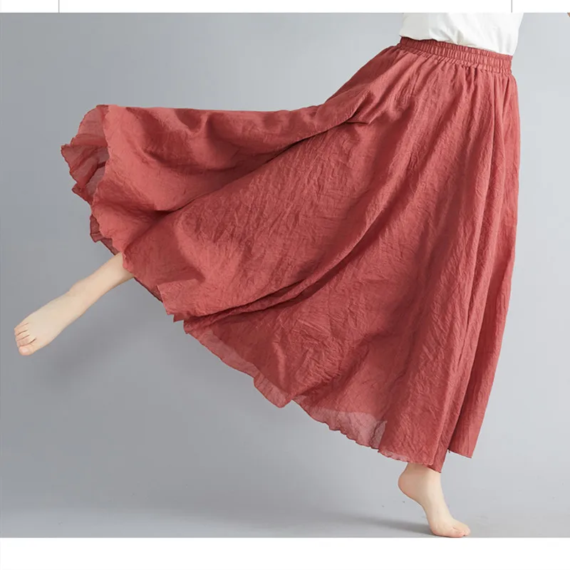 Women Linen Cotton Long Skirts Elastic Waist Pleated Maxi Skirts Beach Boho Vintage Summer Skirts Faldas Saia Black Saia Longa
Women Linen Cotton Long Skirts Elastic Waist Pleated Maxi Skirts Beach Boho Vintage Summer Skirts Faldas Saia Black Saia Longa