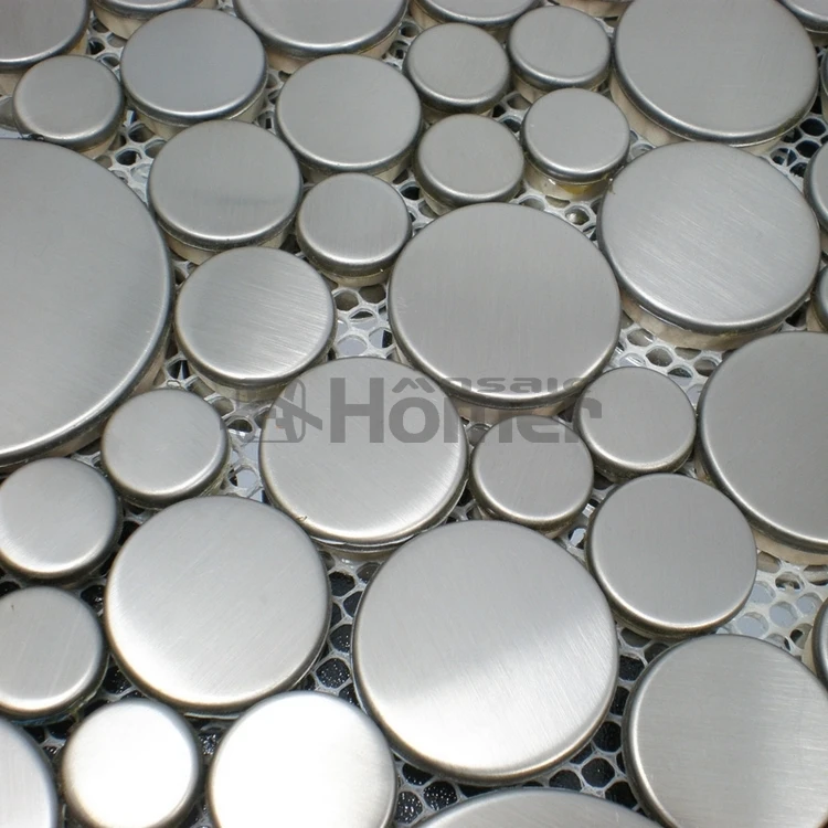 free shipping big and small round silver drawbench stainless steel mosaic kitchen backsplash tile HME8022 home improvement
free shipping big and small round silver drawbench stainless steel mosaic kitchen backsplash tile HME8022 home improvement