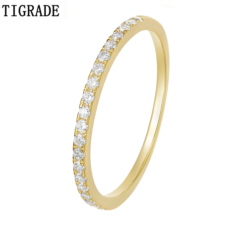 TIGRADE 925 Sterling Silver Rings Wedding/Engagement Finger Rings Gold Color Fashion Brand Crystal Jewelry For Women
TIGRADE 925 Sterling Silver Rings Wedding/Engagement Finger Rings Gold Color Fashion Brand Crystal Jewelry For Women