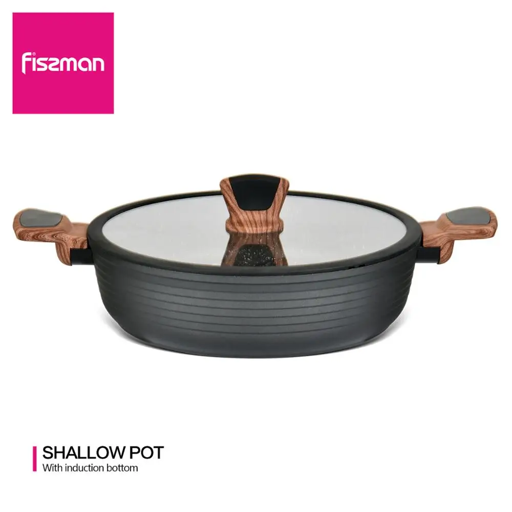 FISSMAN 28cm Shallow Pot With Lid Durable Non-stick Marble Coating Aluminium Induction Bottom DIAMOND GREY Series Casserole
FISSMAN 28cm Shallow Pot With Lid Durable Non-stick Marble Coating Aluminium Induction Bottom DIAMOND GREY Series Casserole