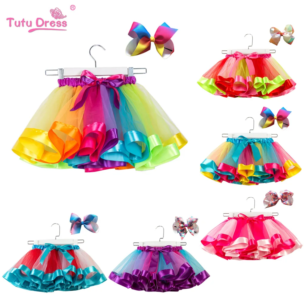 Girls Skirts Princess Tutu Skirt Rainbow Bow Headwear Party Dance Ballet Costume Toddler Kids Baby Girls Clothes Mini Pettiskirt
Girls Skirts Princess Tutu Skirt Rainbow Bow Headwear Party Dance Ballet Costume Toddler Kids Baby Girls Clothes Mini Pettiskirt