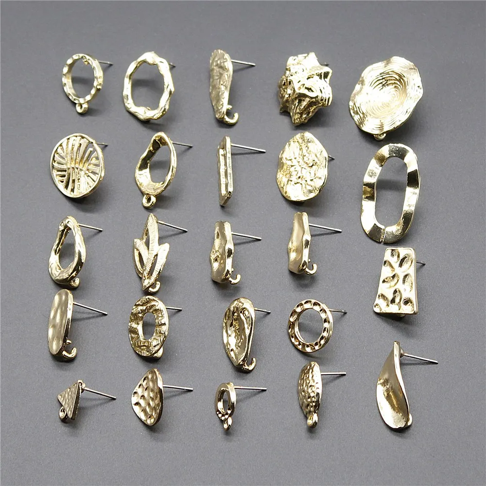 10pcs Ear Stud Jewelry Findings Earrings Making Accessories Golden Color Distorted Earrings Base Connectors Earring Making
10pcs Ear Stud Jewelry Findings Earrings Making Accessories Golden Color Distorted Earrings Base Connectors Earring Making