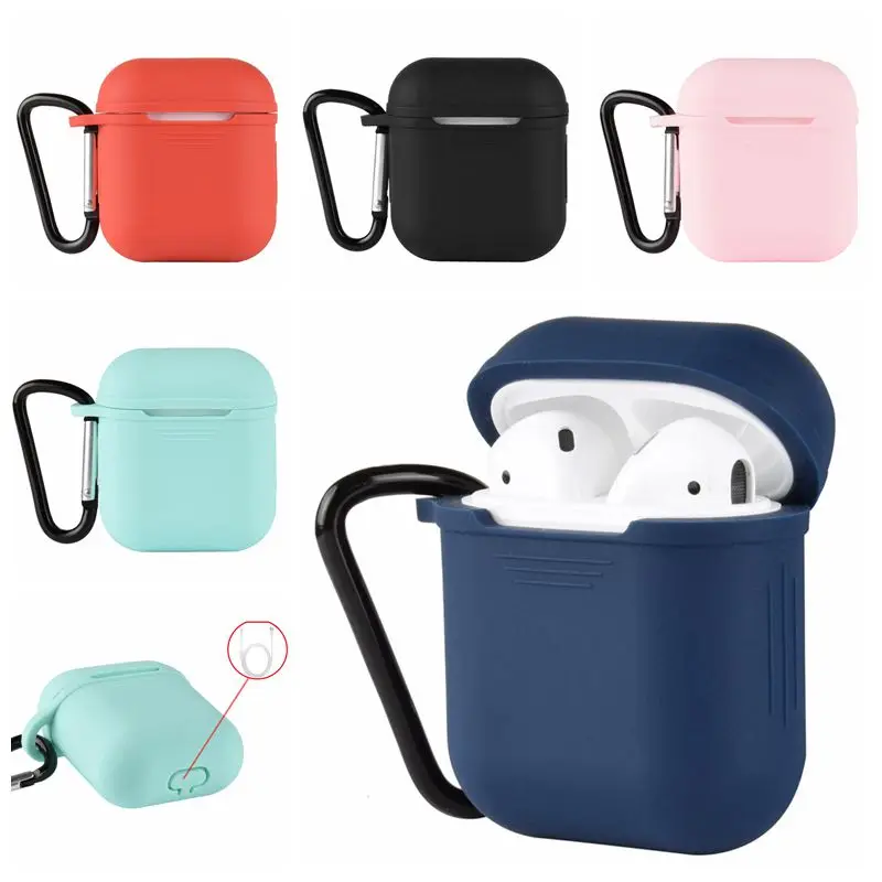 Мягкие силиконовые резиновые наушники для Apple AirPods чехол Bluetooth Крышка wi fi модуля