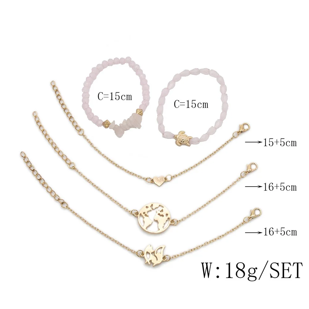 Bracelet Bangle Set For Women Fox Heart Map Stone Beads Adjustable Charm Summer DIY hand Jewelry Gift DropShipping 5 PCS/Set
Bracelet Bangle Set For Women Fox Heart Map Stone Beads Adjustable Charm Summer DIY hand Jewelry Gift DropShipping 5 PCS/Set