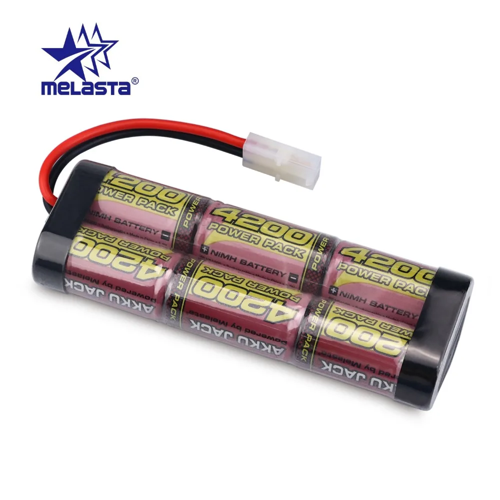 Melasta 7,2 V 4200mAh 6-ячейный NIMH аккумулятор с разъемом разряда Tamiya для RC гоночных автомобилей
Melasta 7,2 V 4200mAh 6-ячейный NIMH аккумулятор с разъемом разряда Tamiya для RC гоночных автомобилей