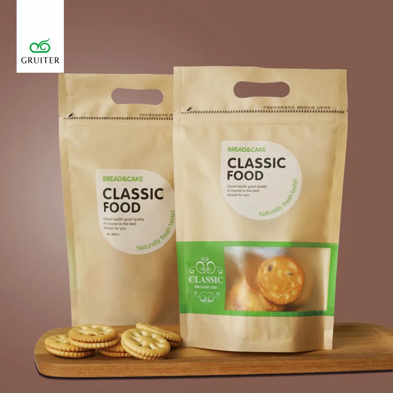 10Pcs/ Lot 17x27.5cm Resealable Paper Packaging Bag Ziplock Brown Stand Up Kraft Paper Bag for Biscuit Coffee Bean Tea W/ Handle
10Pcs/ Lot 17x27.5cm Resealable Paper Packaging Bag Ziplock Brown Stand Up Kraft Paper Bag for Biscuit Coffee Bean Tea W/ Handle