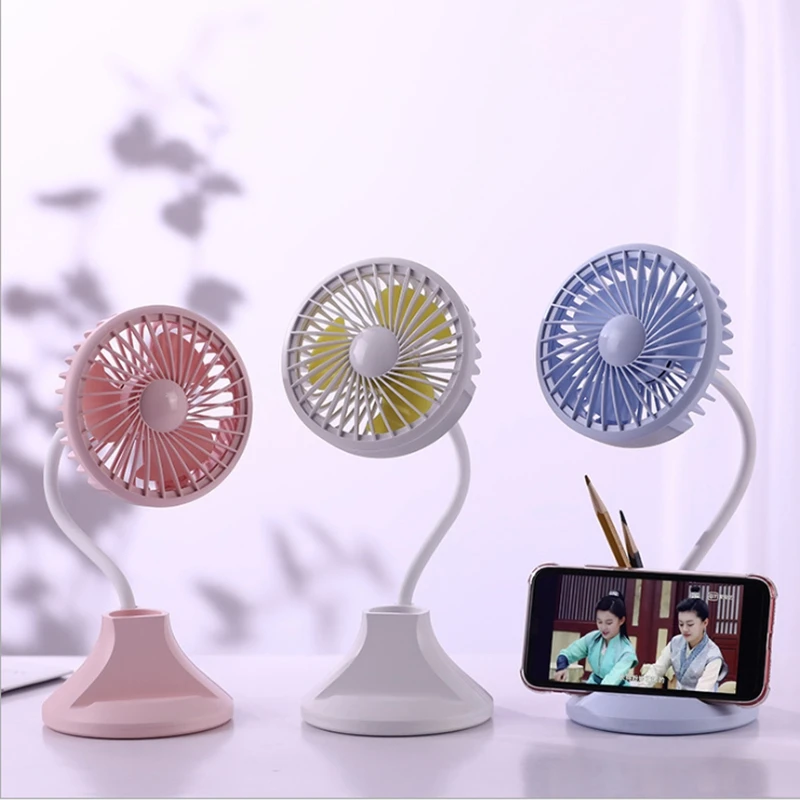 Usb Rechargeable Desktop Desk Lamp Fan Student Learning Multi-Function Pen Holder Table For Home Office Best Gift | Бытовая техника