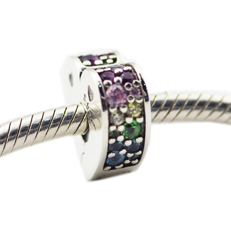 CKK 925 Sterling Silver Multi-Colored Arc Of Love Clip, Multi-Colored Crystals Beads Original Fits For Bracelets
CKK 925 Sterling Silver Multi-Colored Arc Of Love Clip, Multi-Colored Crystals Beads Original Fits For Bracelets