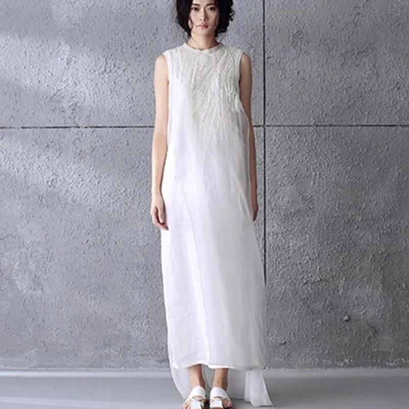 Women Vintage Embroidery Patchwork Linen Cotton Dresses 2017 New Summer Dress Elegant Sleeveless Vestidos Long Tank Dress AB142
Women Vintage Embroidery Patchwork Linen Cotton Dresses 2017 New Summer Dress Elegant Sleeveless Vestidos Long Tank Dress AB142