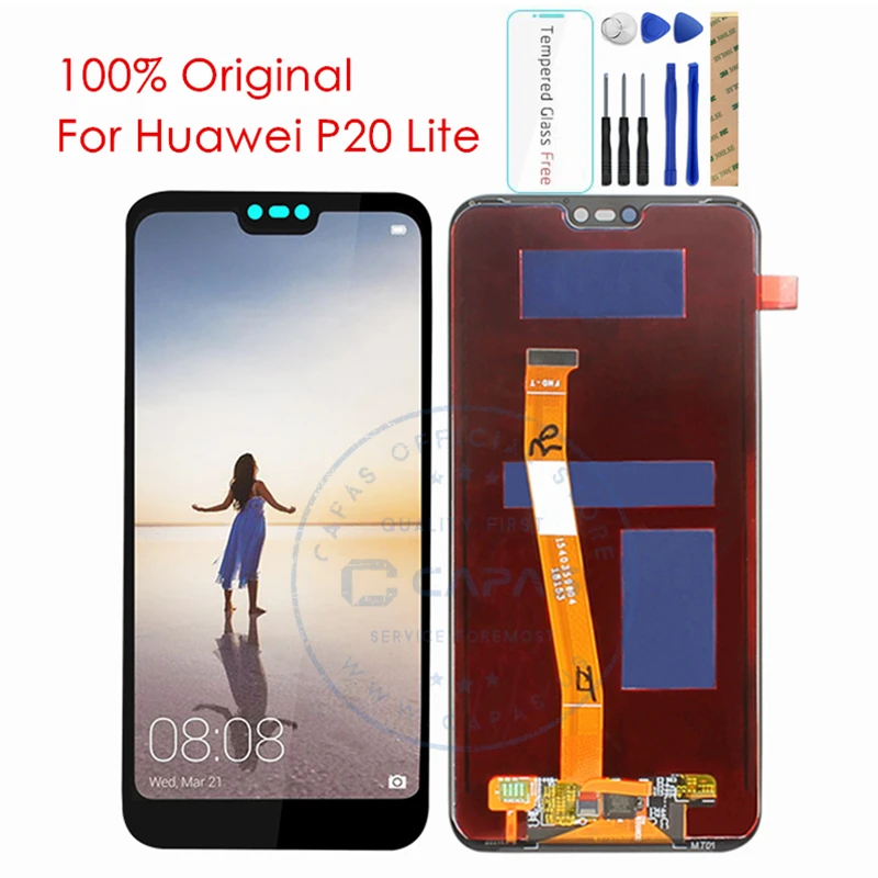 ЖК дисплей и рамка для Huawei P20 Lite оригинальный сенсорный экран Nova 3E дигитайзер