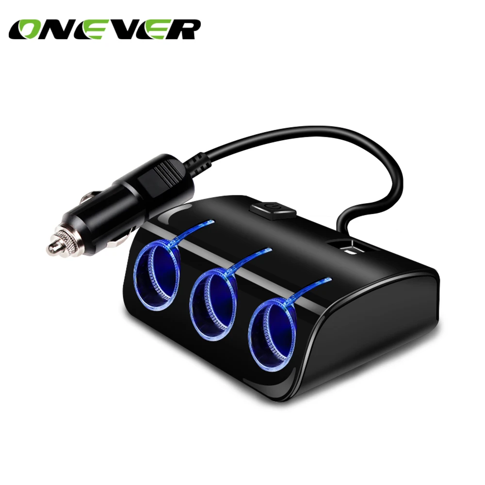 Onever Dual USB Port 3 Car Cigarette Lighter Plug Power Adapter 120W 5V Output Car Cigarette Lighter Socket Splitter Charger 12V
Onever Dual USB Port 3 Car Cigarette Lighter Plug Power Adapter 120W 5V Output Car Cigarette Lighter Socket Splitter Charger 12V