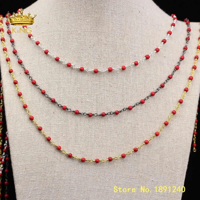 5meters Wholesale Red Turquoises Howlite Round Beads Rosary Chain Findings for Jewelry Beaded Body Chains Supplies Charms ZJ360
5meters Wholesale Red Turquoises Howlite Round Beads Rosary Chain Findings for Jewelry Beaded Body Chains Supplies Charms ZJ360