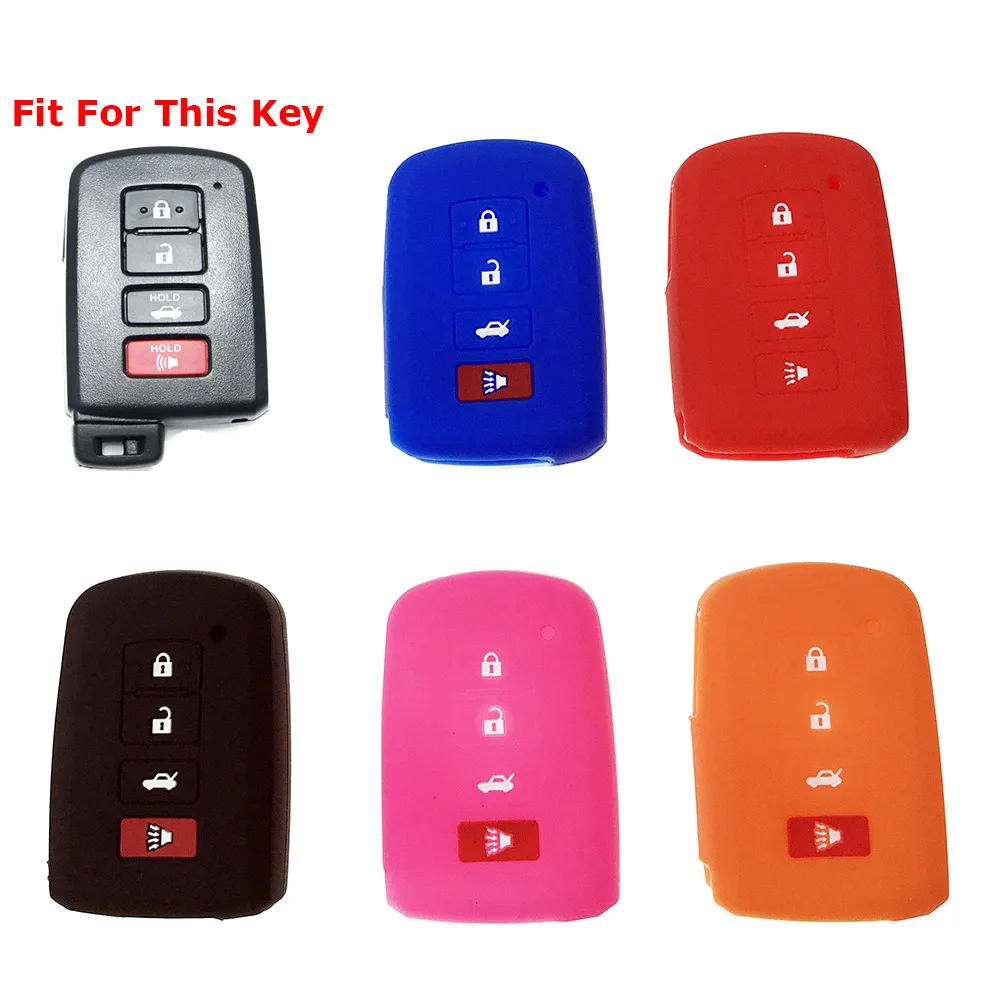 Силиконовый чехол для ключей toyota camry yaris chr rav4 Toyota Land Cruiser Prius Tacoma Highlander ключ Avalon