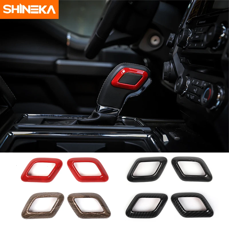 SHINEKA Car Styling Gear Shift Lever Decoration Cover Trim Ring Frame Sticker Fit for Ford F150 2015+ Car Accessories
SHINEKA Car Styling Gear Shift Lever Decoration Cover Trim Ring Frame Sticker Fit for Ford F150 2015+ Car Accessories