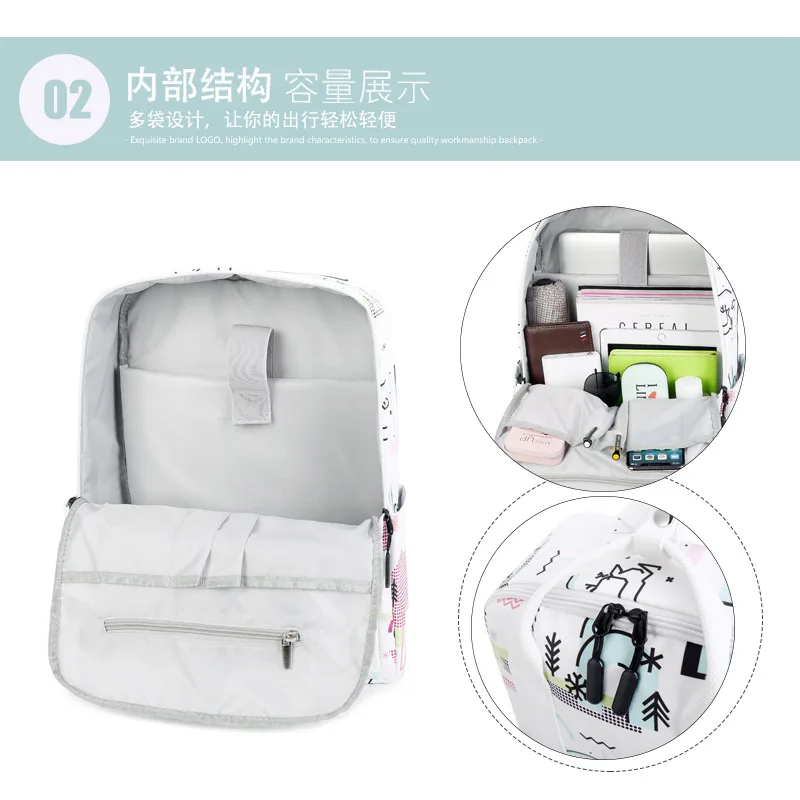 Brand Large Lady Fashion Waterproof Laptop Backpack Women School Backpacks Multifunctional Casual Travel bags Mochila | Багаж и сумки