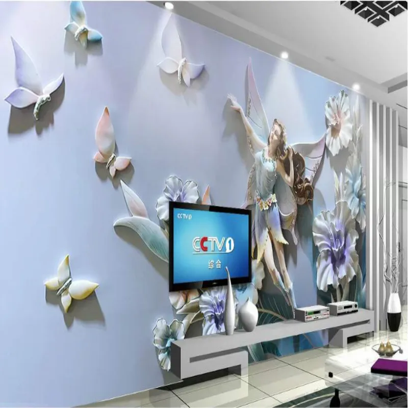 Flower Fairy 3D Embossed Floral Butterfly Emboss Wall Mural Wallpapers Backdrop Painting Living Room Bedroom Modern Wallpapers
Flower Fairy 3D Embossed Floral Butterfly Emboss Wall Mural Wallpapers Backdrop Painting Living Room Bedroom Modern Wallpapers