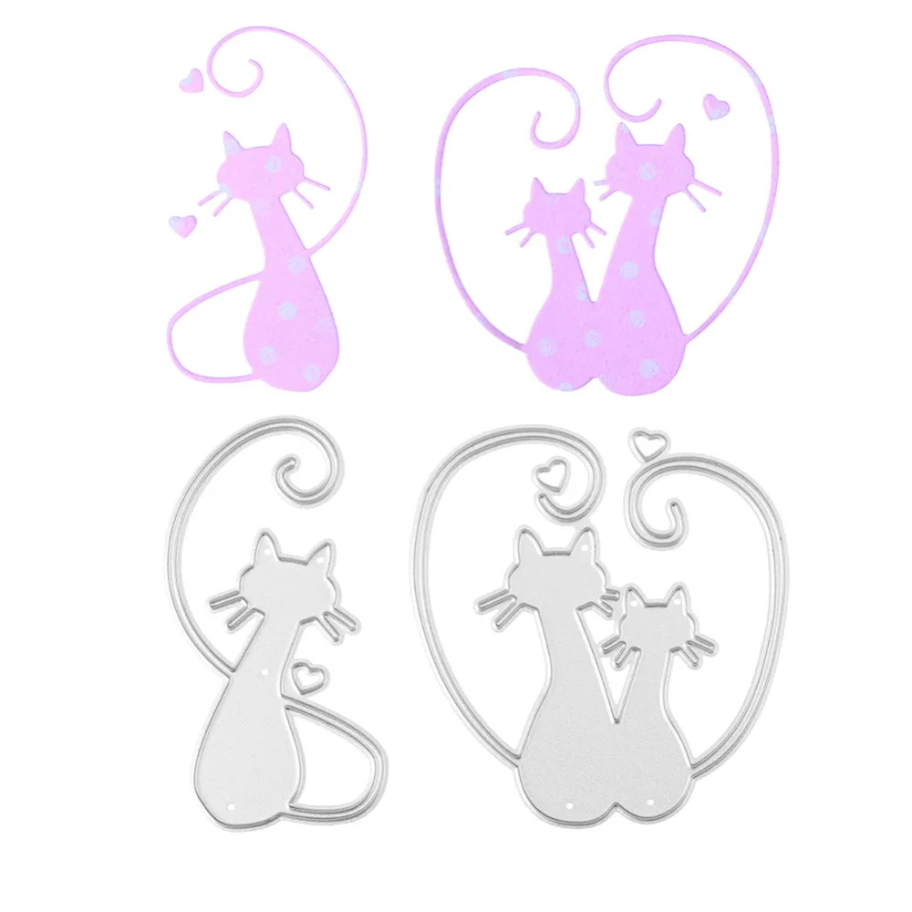 2pcs/Set Romantic Cat Metal Cutting Dies Stencil for DIY Scrapbooking Photo Album Embossing Paper Cards Making Decorative Crafts
2pcs/Set Romantic Cat Metal Cutting Dies Stencil for DIY Scrapbooking Photo Album Embossing Paper Cards Making Decorative Crafts