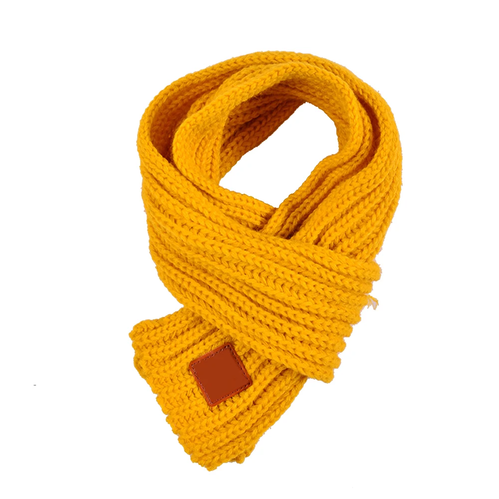 Новые однотонные зимние шарфы для маленьких мальчиков и девочек накидка с