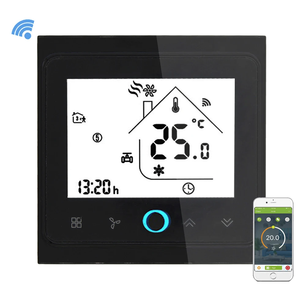 Wifi Air Conditioner Temperature Controller Smart WIFI Thermostat Programmable Temperature Controller with LCD Display 4 Pipe
Wifi Air Conditioner Temperature Controller Smart WIFI Thermostat Programmable Temperature Controller with LCD Display 4 Pipe