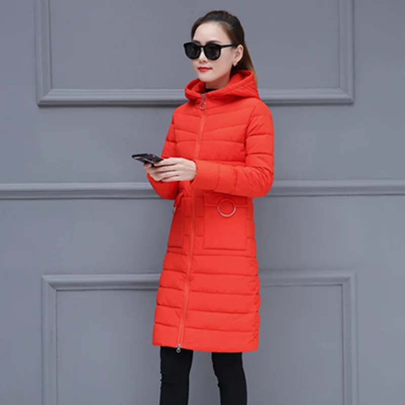 2019 Korean version Winter Autumn Cotton long thick coat Women Double pocket Leisure loose Hooded jacket Female cc193
2019 Korean version Winter Autumn Cotton long thick coat Women Double pocket Leisure loose Hooded jacket Female cc193
