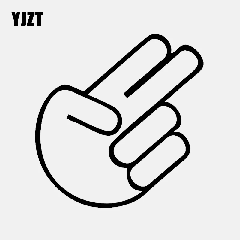 YJZT 12.2CM*12.6CM Two Finger Shocker Hand Outline Vinyl Decal Car Sticker Black/Silver C3-1903
YJZT 12.2CM*12.6CM Two Finger Shocker Hand Outline Vinyl Decal Car Sticker Black/Silver C3-1903