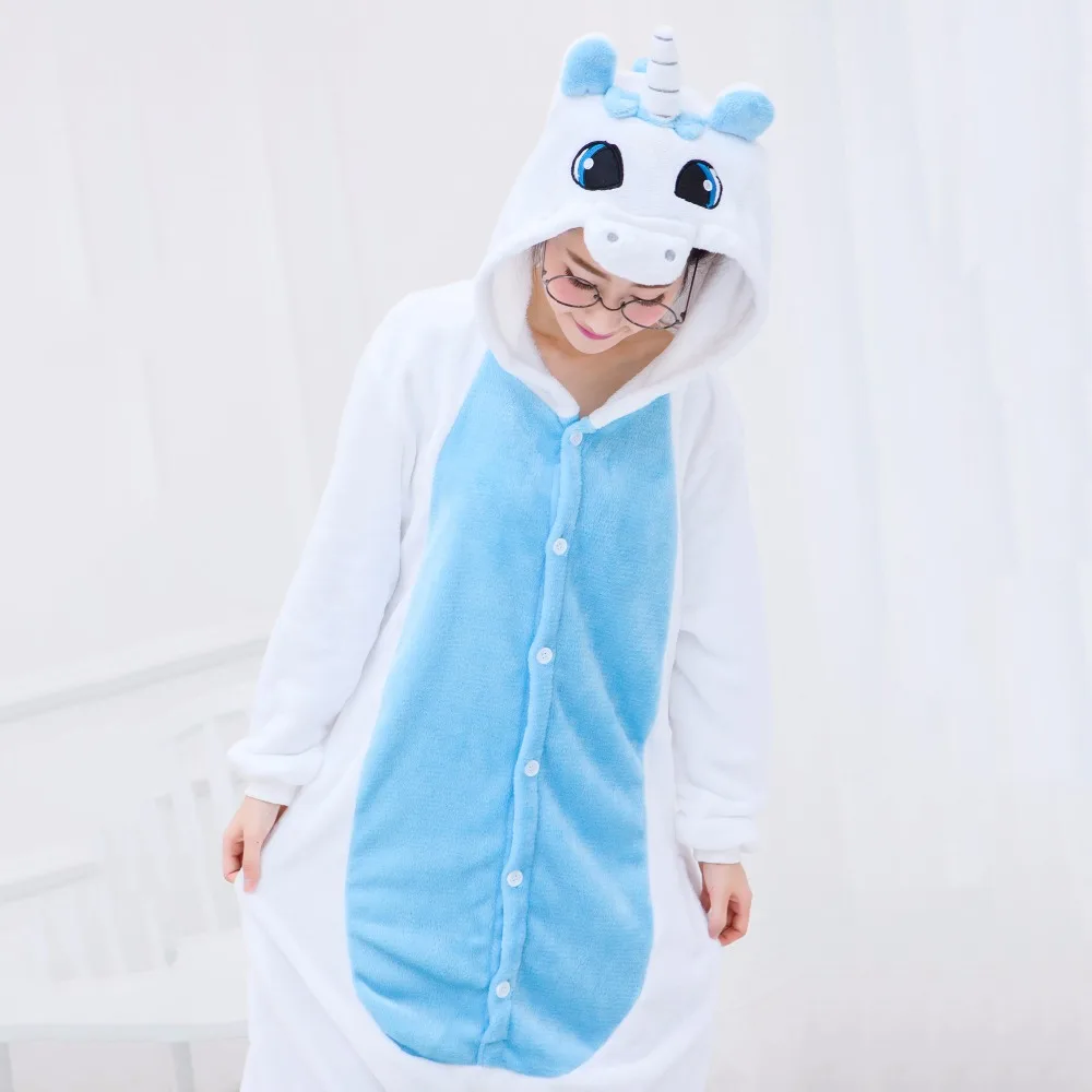 JINUO животного пижамы вечерние Единорог Pijama мультфильм Косплэй взрослых унисекс