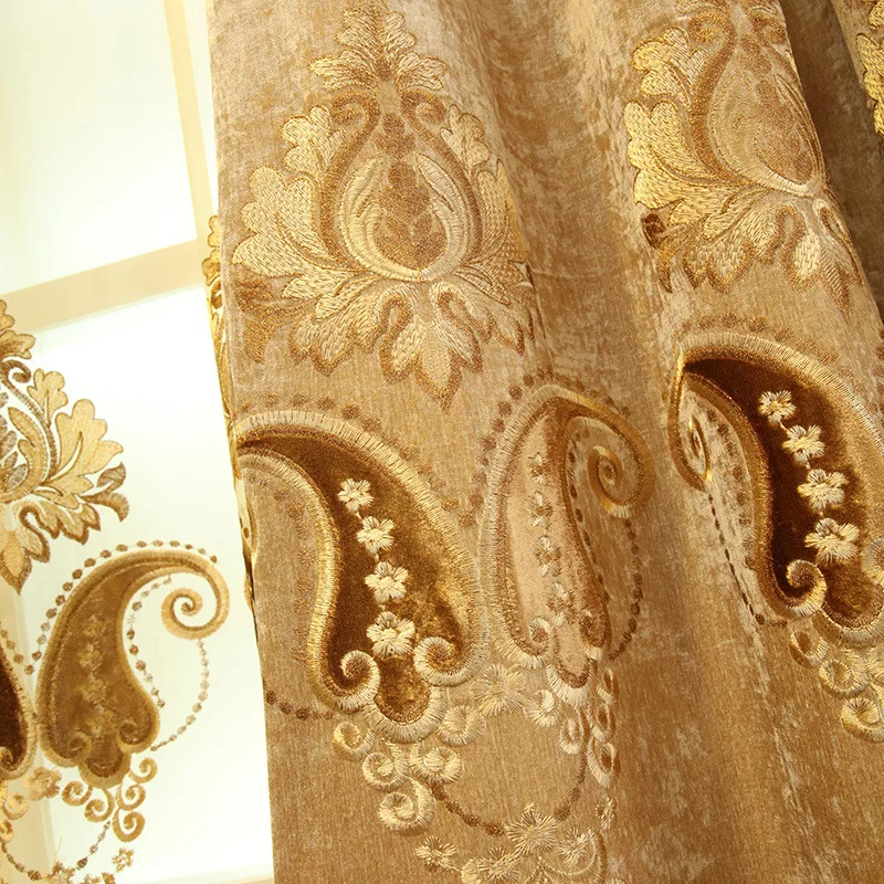 Luxury villa curtains,heavy flannelette curtains for living room,bedroom blinds,embroidered tulles and shade curtains Soft cloth
Luxury villa curtains,heavy flannelette curtains for living room,bedroom blinds,embroidered tulles and shade curtains Soft cloth