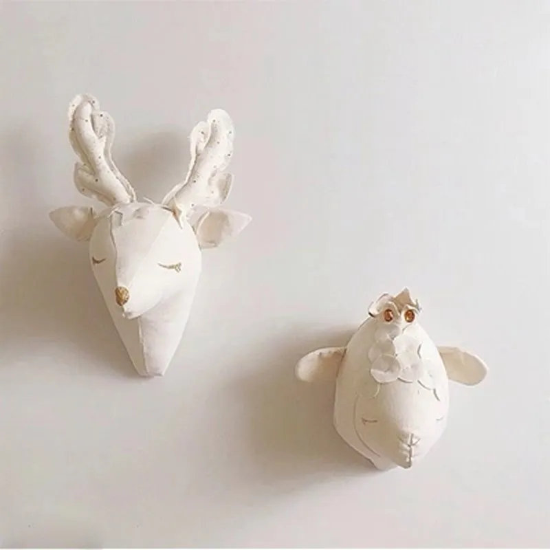 Cute 3d Sheep Deer Unicorn Wall Art Decorations Animals Head Toys Kids Room Wall Hangings Baby Gifts Stuffed Toys White Reindeer
Cute 3d Sheep Deer Unicorn Wall Art Decorations Animals Head Toys Kids Room Wall Hangings Baby Gifts Stuffed Toys White Reindeer