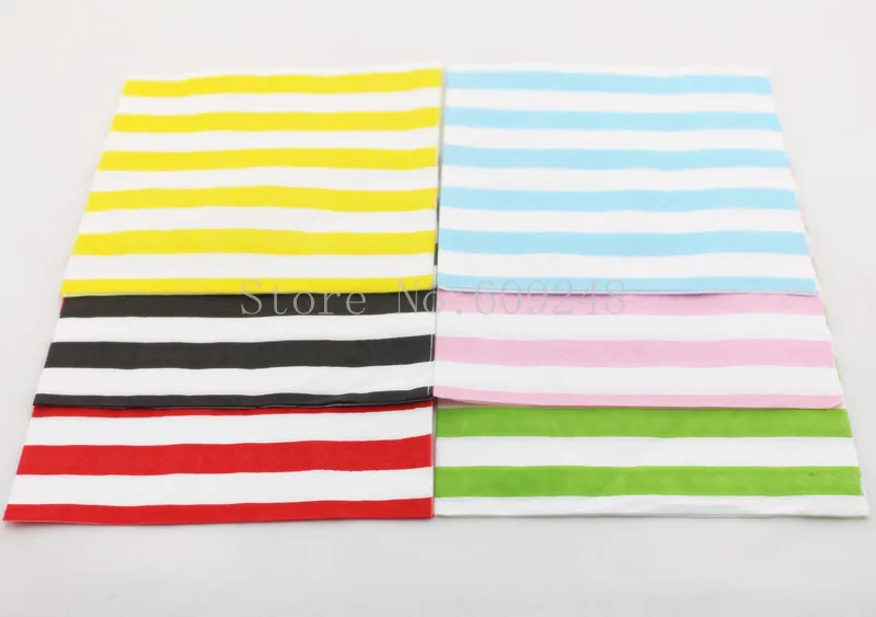 1000pcs Mix Colors Black Red Pink Blue Green Yellow Striped Personalized Colored Printed Party Paper Napkins Cheap Wholesale
1000pcs Mix Colors Black Red Pink Blue Green Yellow Striped Personalized Colored Printed Party Paper Napkins Cheap Wholesale