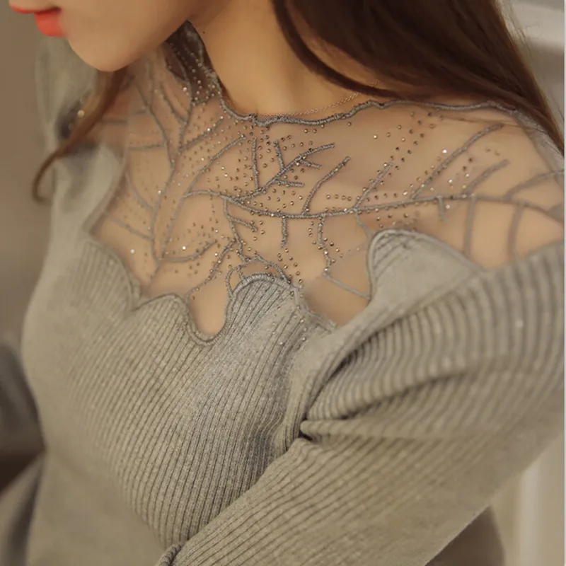 2016 new hot sale women's spring autumn lace patchwork pullover sweaters women mesh knit pullovers sweater 3 colors
2016 new hot sale women's spring autumn lace patchwork pullover sweaters women mesh knit pullovers sweater 3 colors