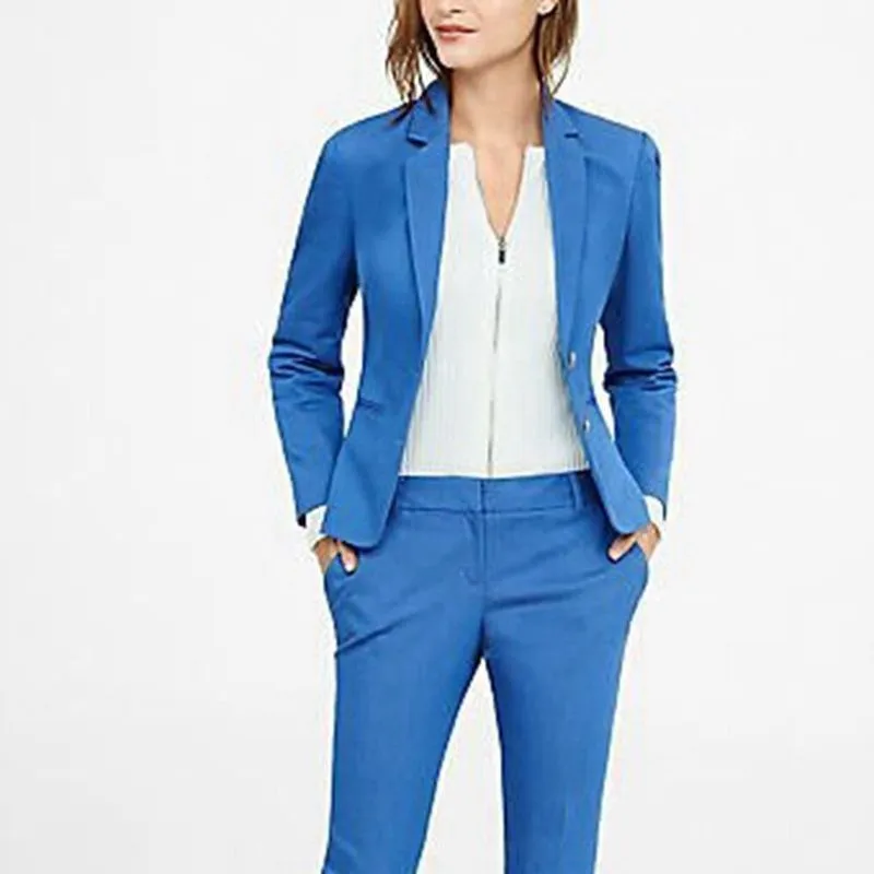 2019 New Arrival Blue Women's Formal Business Suits Women Slim Fit Custom Made 2 Pieces Suits Traje Mujer Jacket+Pants
2019 New Arrival Blue Women's Formal Business Suits Women Slim Fit Custom Made 2 Pieces Suits Traje Mujer Jacket+Pants
