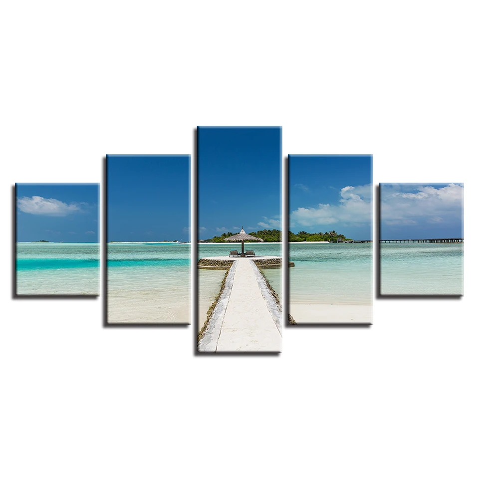 Modular Art 5 Pieces HD Printed Beach Blue Sky White Cloud Island Seascape Canvas Picture Decor Room No Framed
Modular Art 5 Pieces HD Printed Beach Blue Sky White Cloud Island Seascape Canvas Picture Decor Room No Framed