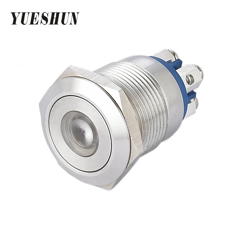 YUESHUN 19mm Light Switches 10 pcs Flat Round Front Shape LED Momentary Push Button Switch Screw Terminal Stainless Steel
YUESHUN 19mm Light Switches 10 pcs Flat Round Front Shape LED Momentary Push Button Switch Screw Terminal Stainless Steel