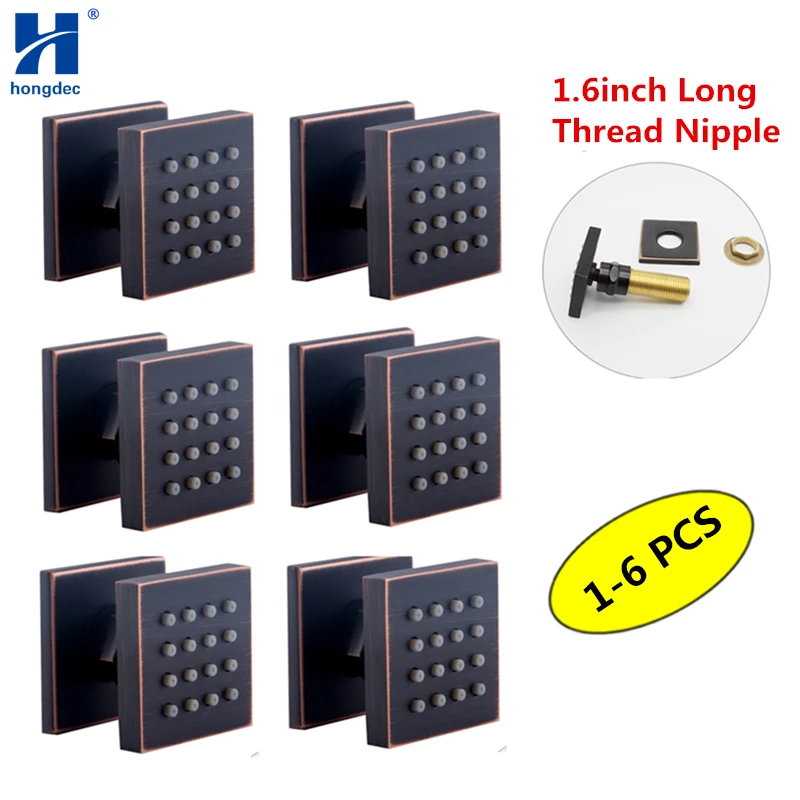 Hongdec 1.6inch Long Thread Nipple Brass Shower Body Jet Massage Sprayer 1-6 pcs Oil Rubbed
Hongdec 1.6inch Long Thread Nipple Brass Shower Body Jet Massage Sprayer 1-6 pcs Oil Rubbed