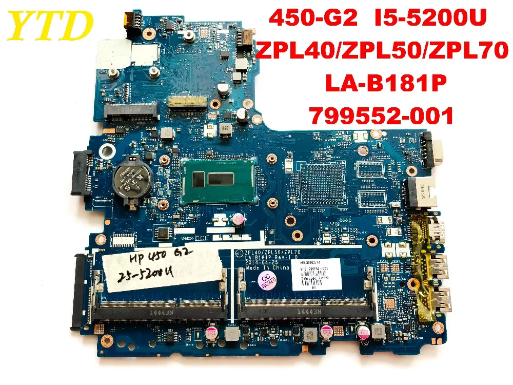 Оригинальная материнская плата для ноутбука HP 450 G2 799552-G2 I5-5200U ZPL40/ZPL50/ZPL70 LA-B181P-001, протестирована, хорошая Бесплатная доставка
Оригинальная материнская плата для ноутбука HP 450 G2 799552-G2 I5-5200U ZPL40/ZPL50/ZPL70 LA-B181P-001, протестирована, хорошая Бесплатная доставка
