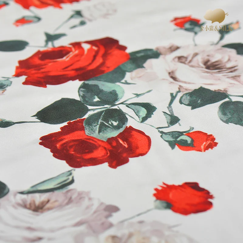 Rose digital print silk stretch satin fabric 19mm soft breathable shirt dress silk stretch fabric wholesale silk cloth
Rose digital print silk stretch satin fabric 19mm soft breathable shirt dress silk stretch fabric wholesale silk cloth