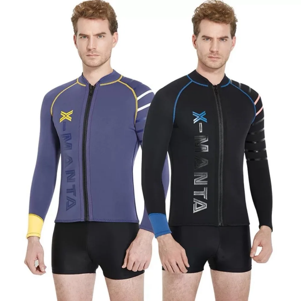 Dive & Sail 3mm Neoprene SCR Mens Wetsuits Jacket, Wet Suit Top Front Zip Black Long Sleeve Dive Surfing kayaking Sutis
Dive & Sail 3mm Neoprene SCR Mens Wetsuits Jacket, Wet Suit Top Front Zip Black Long Sleeve Dive Surfing kayaking Sutis