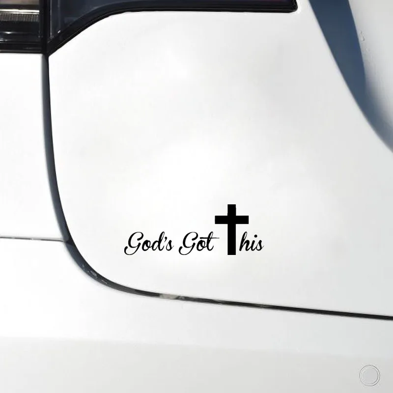QYPF 17cm*6.1cm Fashion Gods Got This Vinyl Decoration Waterproof Decal Car Sticker Black Silver C15-1772
QYPF 17cm*6.1cm Fashion Gods Got This Vinyl Decoration Waterproof Decal Car Sticker Black Silver C15-1772