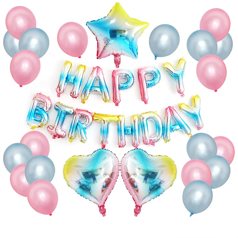 Набор фольгированных шариков с градиентом, с надписью Love, Happy Birthday, радужные шарики со звездами, украшение для свадьбы, дня рождения, бейби ша...
Набор фольгированных шариков с градиентом, с надписью Love, Happy Birthday, радужные шарики со звездами, украшение для свадьбы, дня рождения, бейби ша...